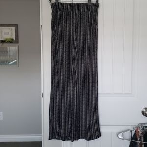 Maurices Black Stripe Wide Leg Pants